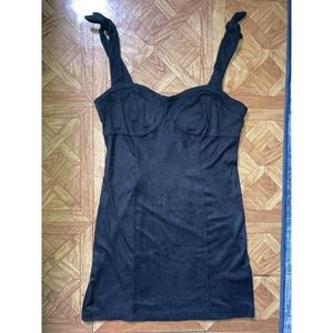 Free People Intimately Charcoal Black Small Dress